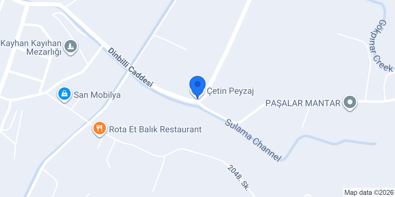 Çetin Peyzaj konumu