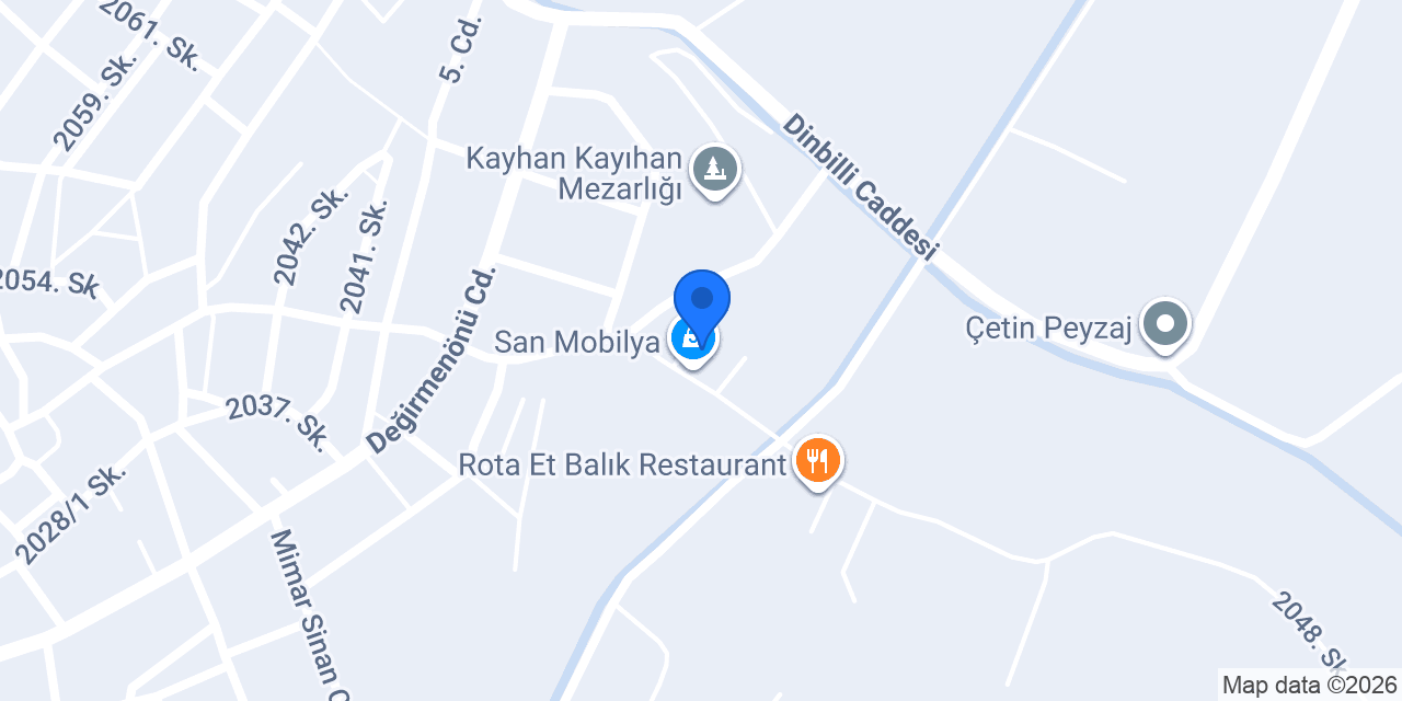San Mobilya Depo konumu