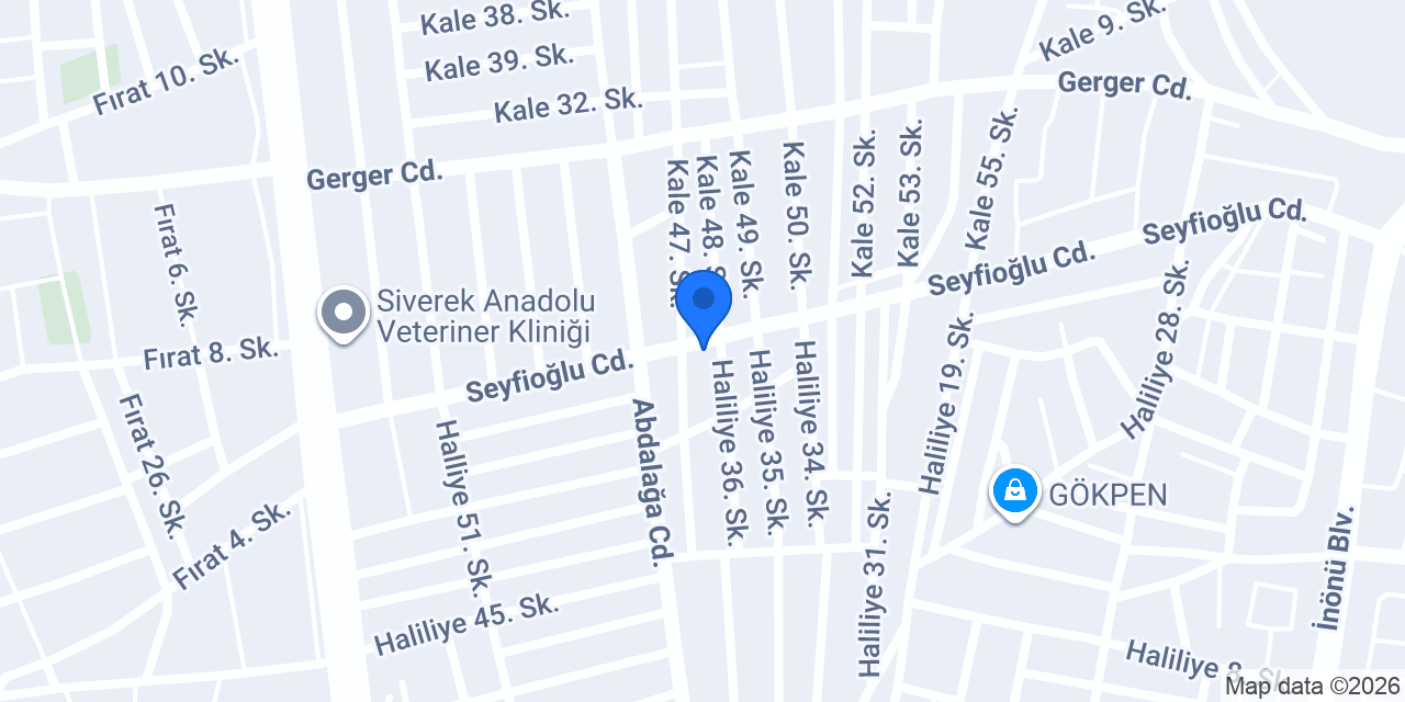 Derman Veteriner Kliniği Vet.Hekim.Nihat Devebakan konumu
