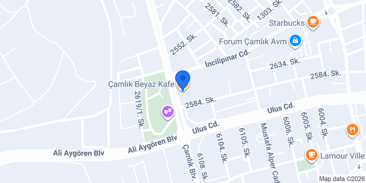 Çamlık Beyaz Kafe konumu