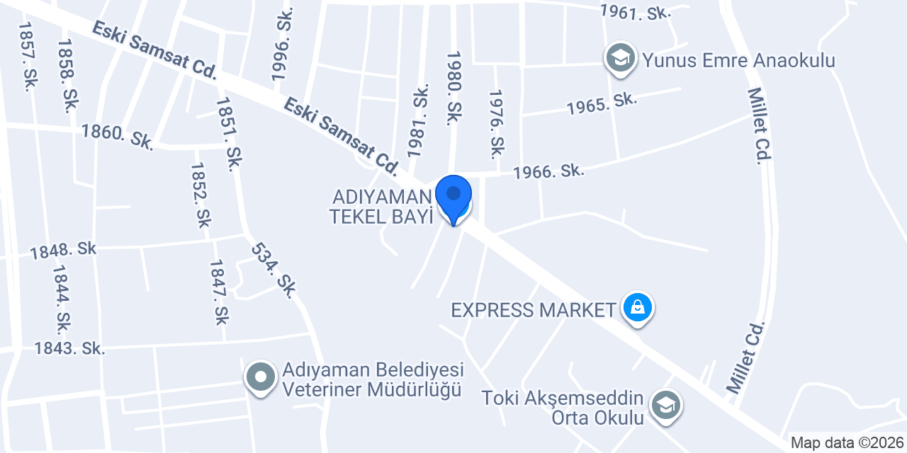 ADIYAMAN TEKEL BAYİ konumu