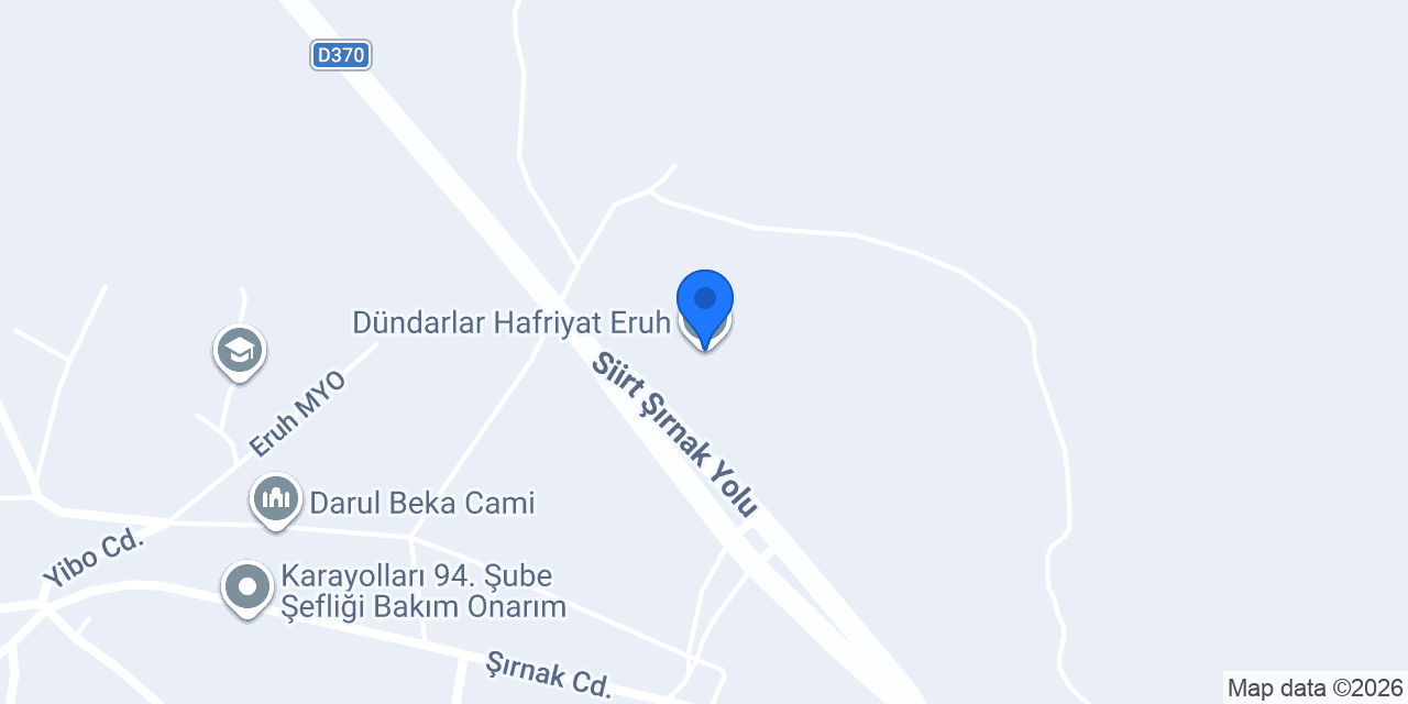 Dündarlar Hafriyat Eruh konumu