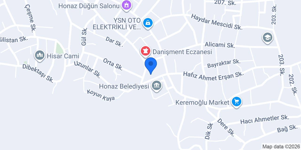 Çam pide salonu konumu