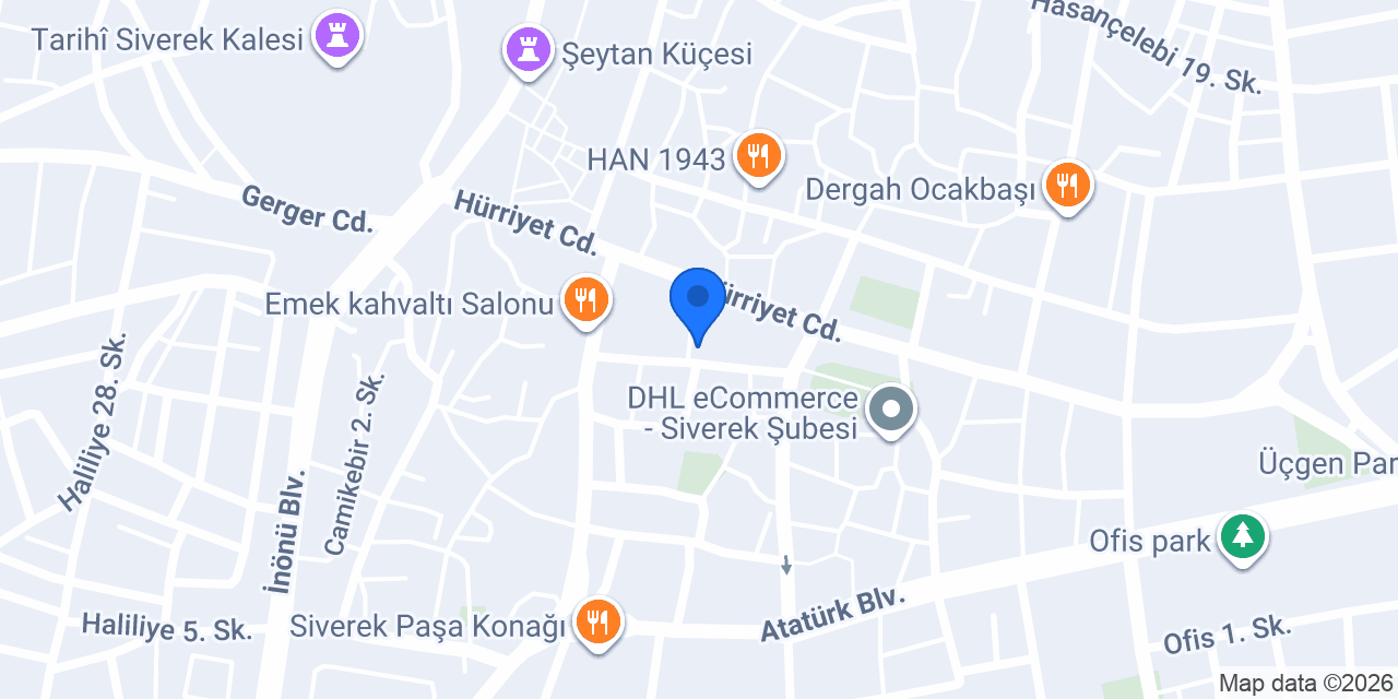 Av. Baran Karaçalı Küçüker Hukuk ve Danışmanlık Bürosu konumu