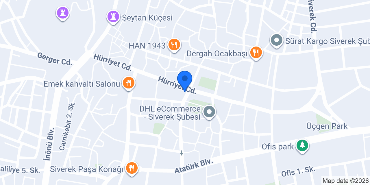 Yurtiçi Kargo Siverek konumu