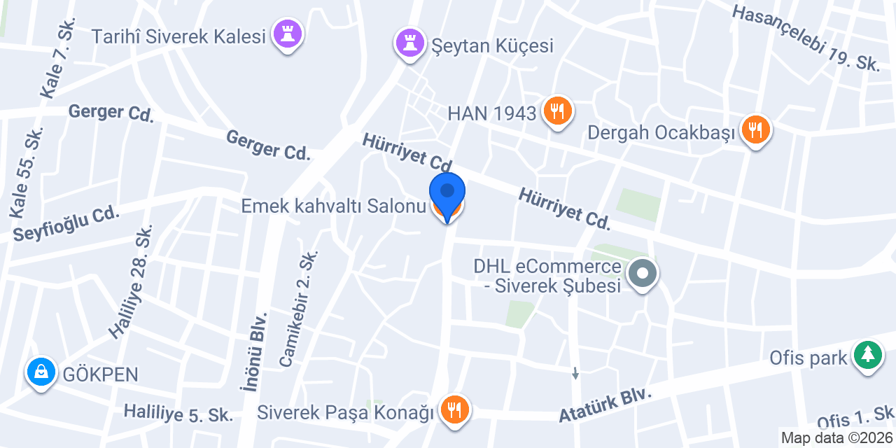 Emek kahvaltı Salonu konumu