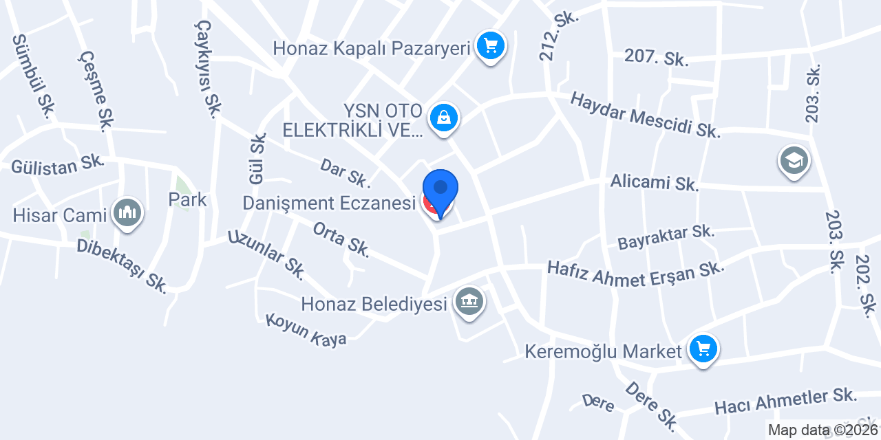 Danişment Eczanesi konumu