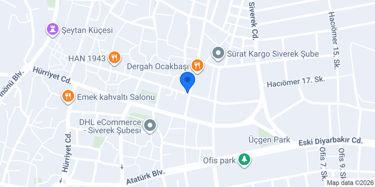 Asr-ı Zerafet Gelinlik Siverek konumu