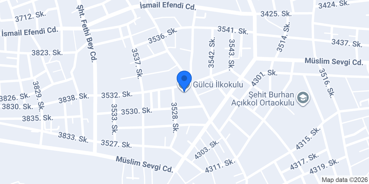 Gülcü İlkokulu konumu