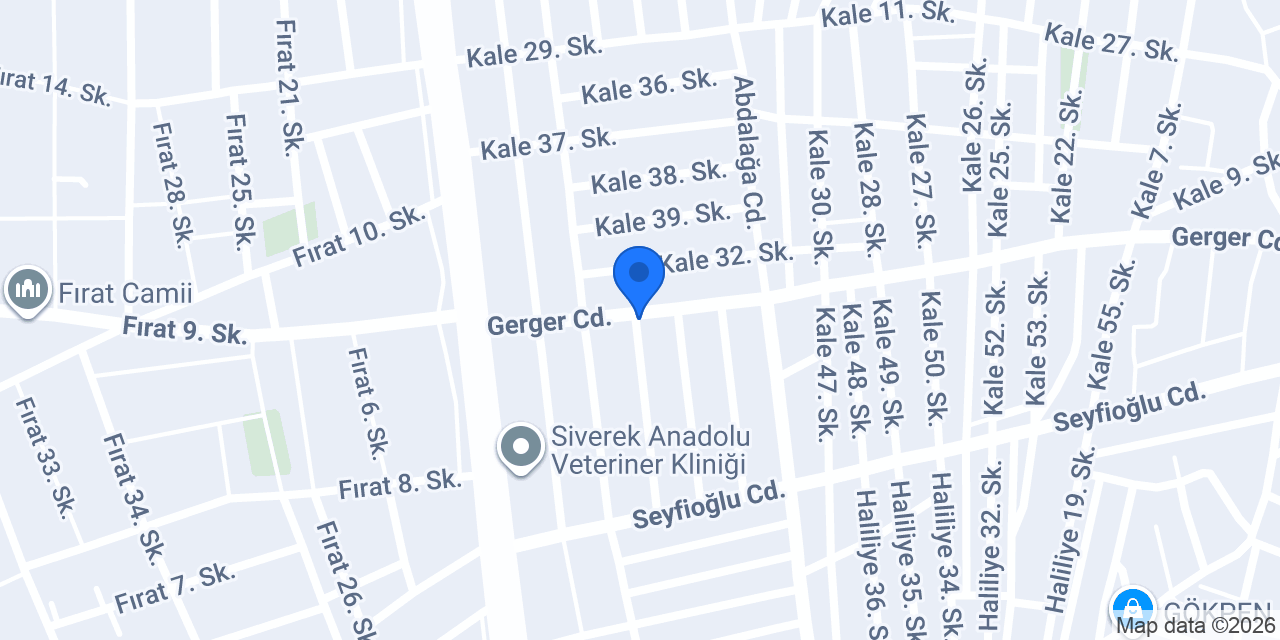 Kineba Veteriner Kliniği konumu