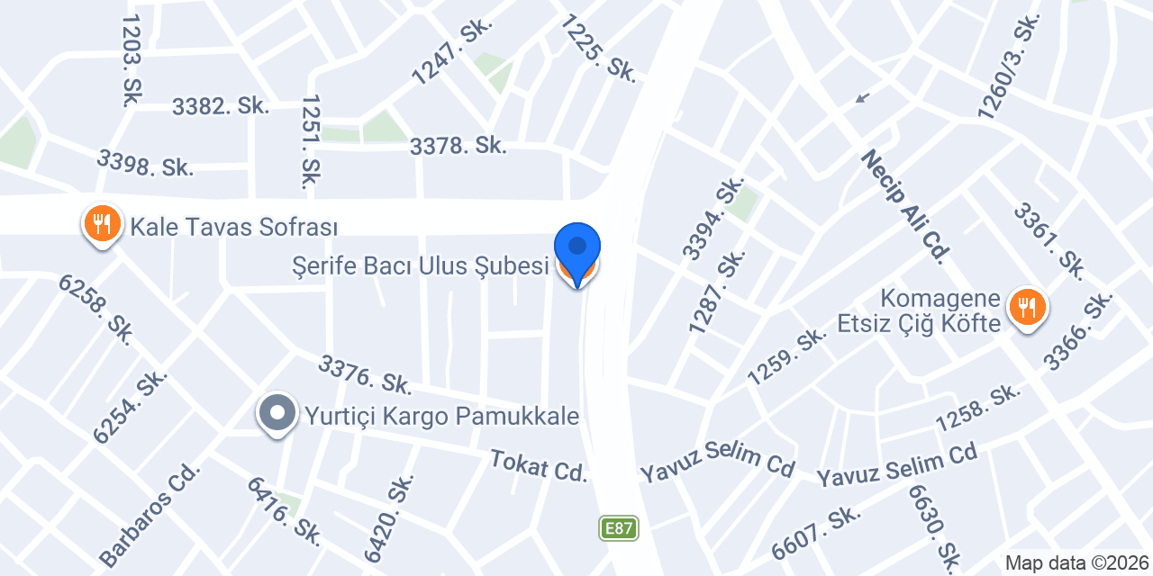 Şerife Bacı Ulus Şubesi konumu