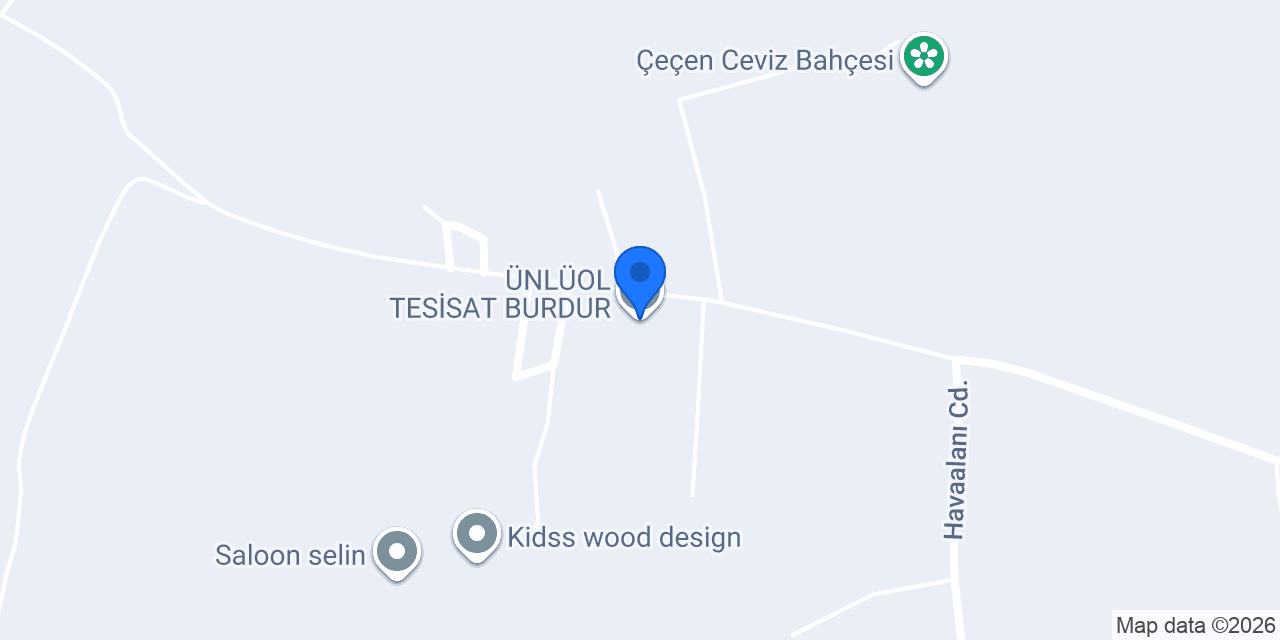 ÜNLÜOL TESİSAT BURDUR konumu