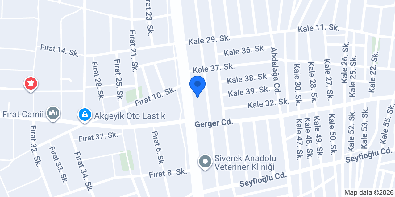 Yeni Çağ Veteriner Kliniği konumu