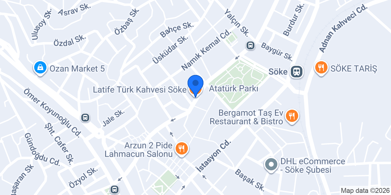 Latife Türk Kahvesi Söke konumu