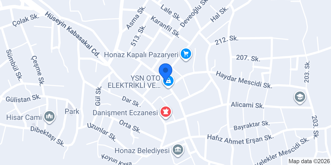 Honaz İlçe Emniyet Amirliği konumu