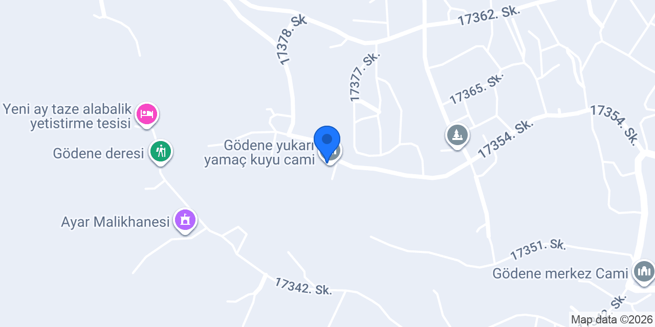 Gödene Ağazade Osman Efendi Camii konumu