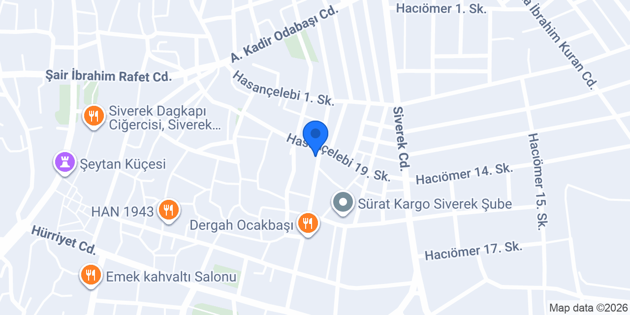 Çilek Pastanesi konumu
