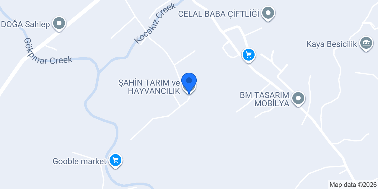 ŞAHİN TARIM ve HAYVANCILIK konumu