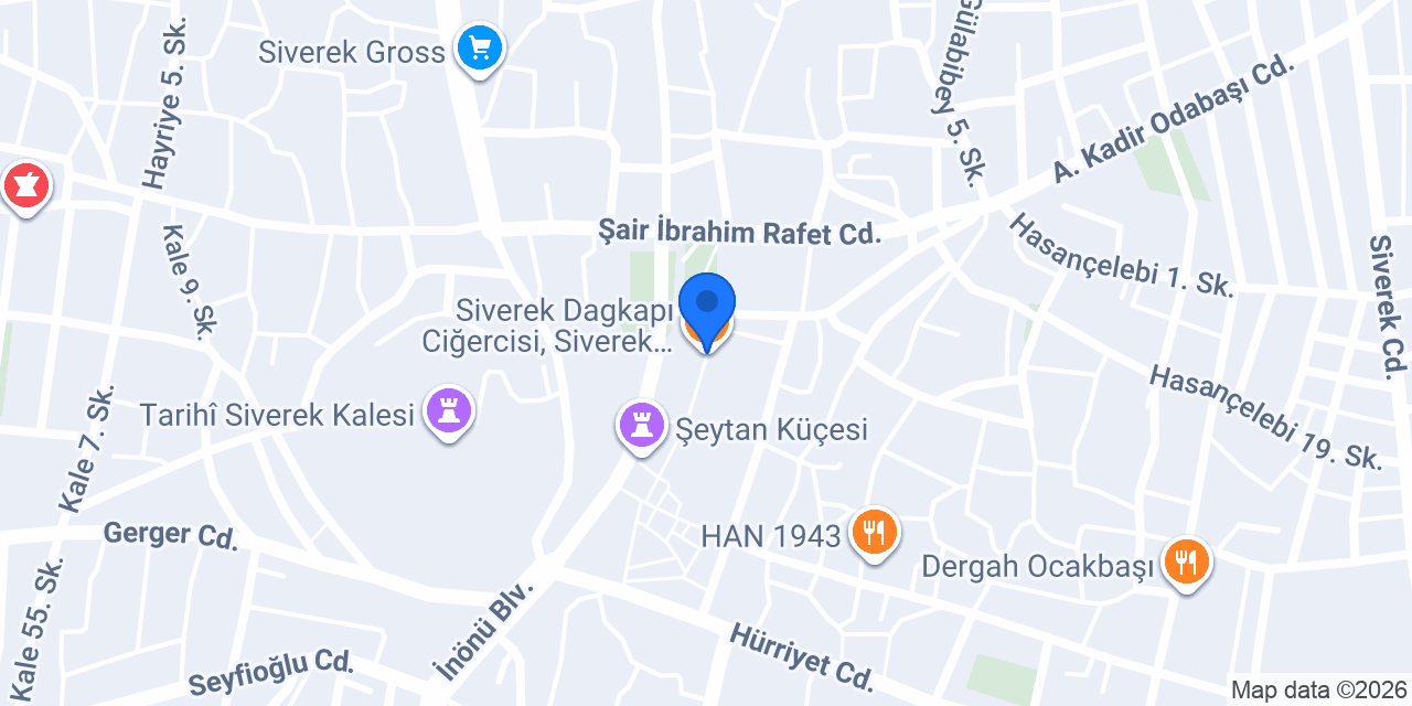 Siverek Dagkapı Ciğercisi, Siverek Kebap, Siverek Ciğer, Siverek Tavuk, Siverek Kavurma konumu