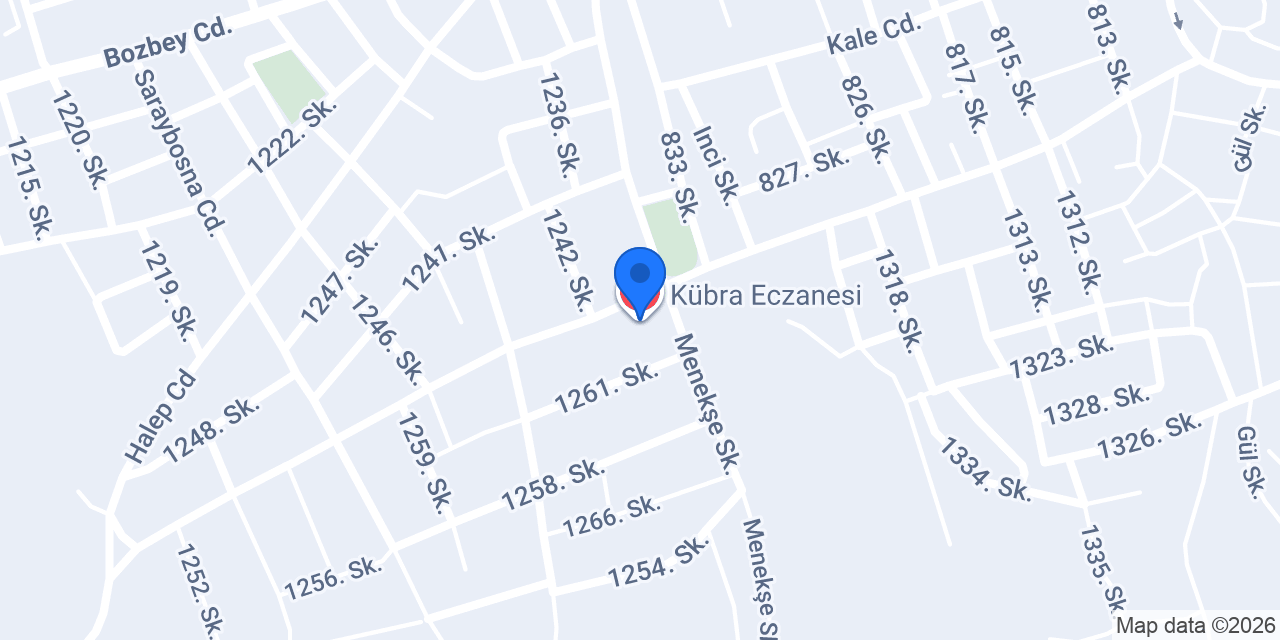 Kübra Eczanesi konumu
