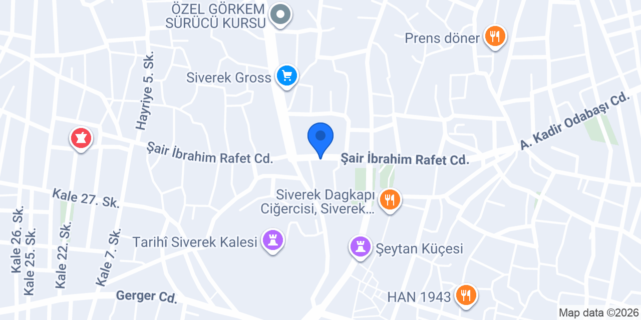 Deniz Döner salonu konumu
