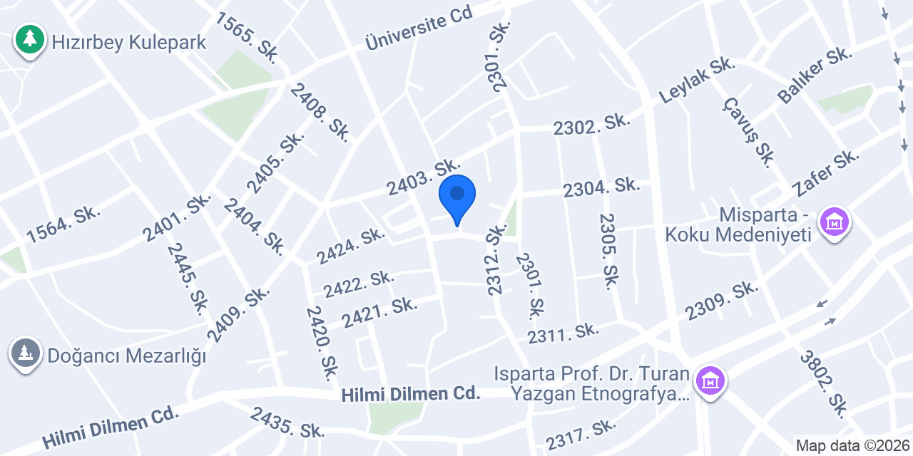 Isparta mesut tesisat konumu