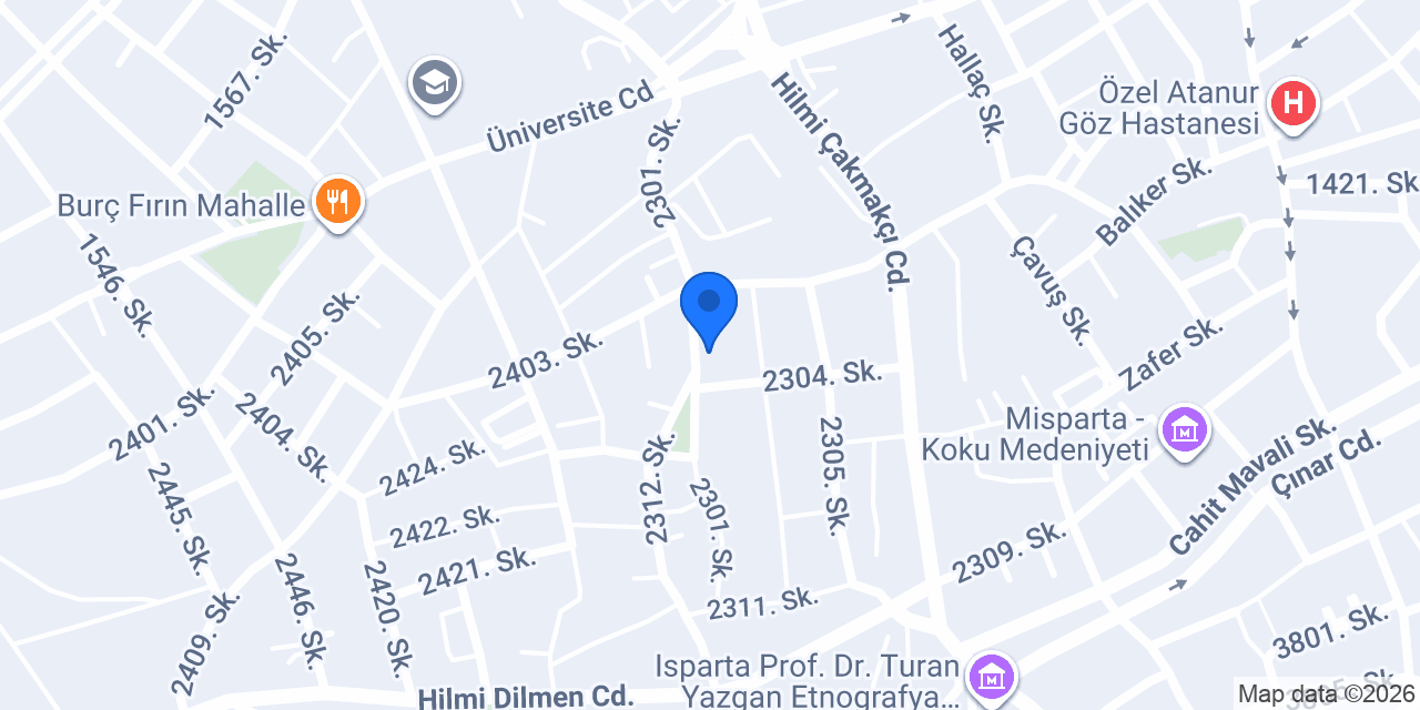 ASLAN TEKEL ISPARTA konumu