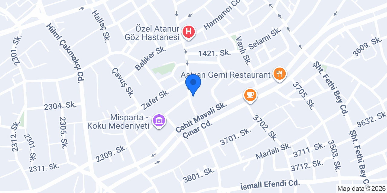 ISPARTA MERKEZ 34 NOLU ASM konumu