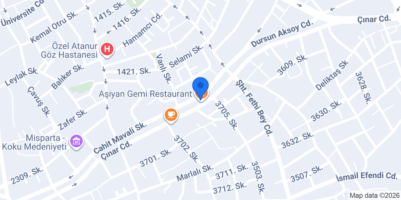 Aşiyan Gemi Restaurant konumu