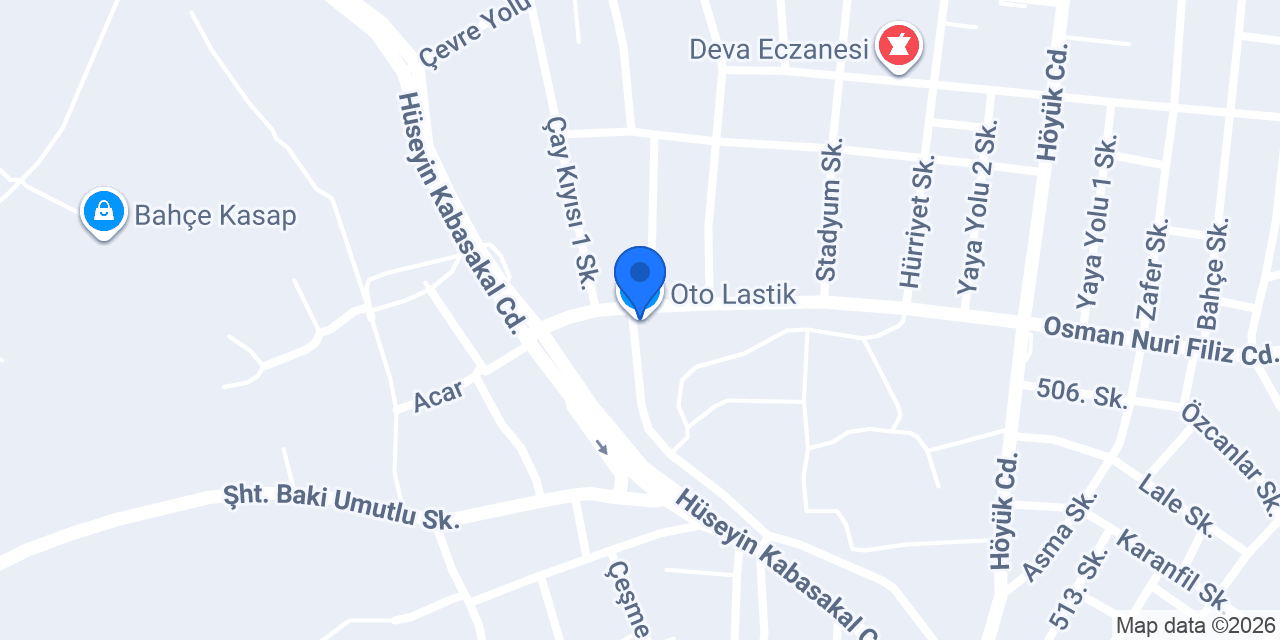 Oto Lastik konumu