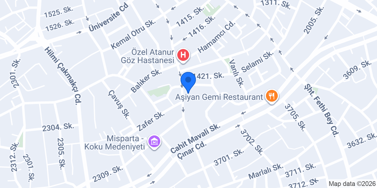 Isparta Bahçeşehir Koleji konumu