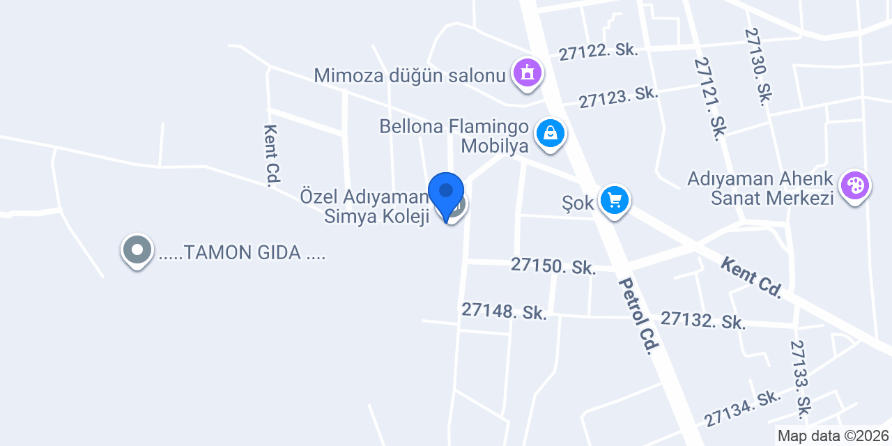 Özel Adıyaman Simya Koleji konumu