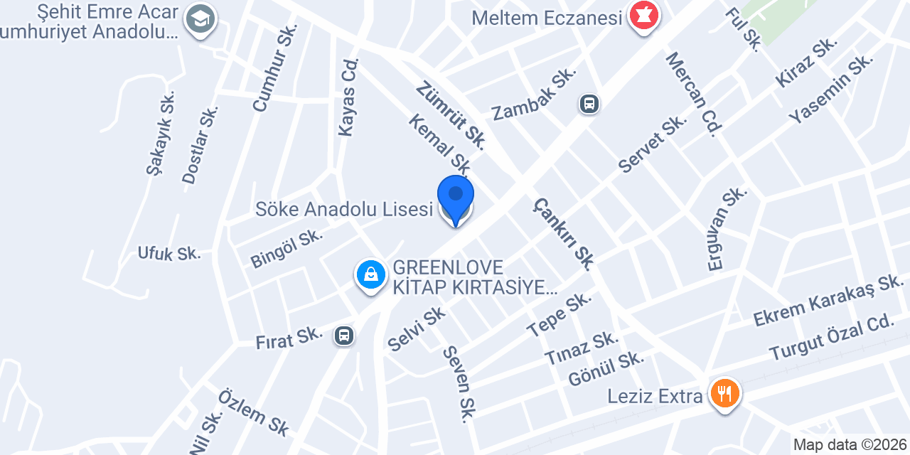 Söke Anadolu Lisesi konumu