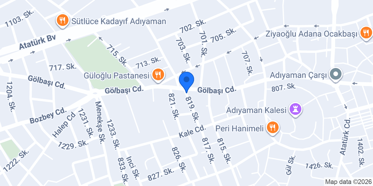 Maydonoz Döner Adıyaman konumu