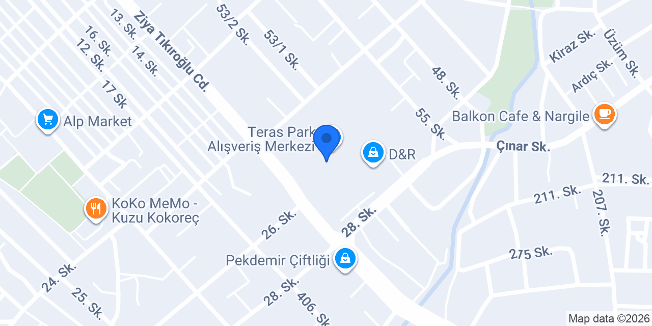 Baget Burger - Teras Park Şubesi konumu