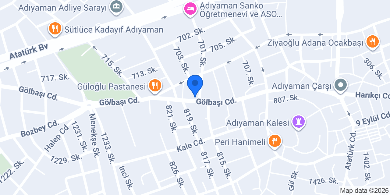 Cafe Nobel Adiyaman konumu