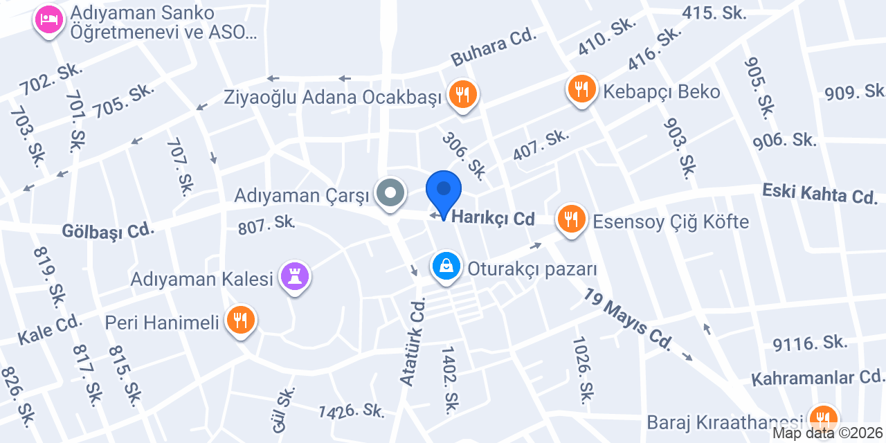 Ekin Optik Adıyaman konumu