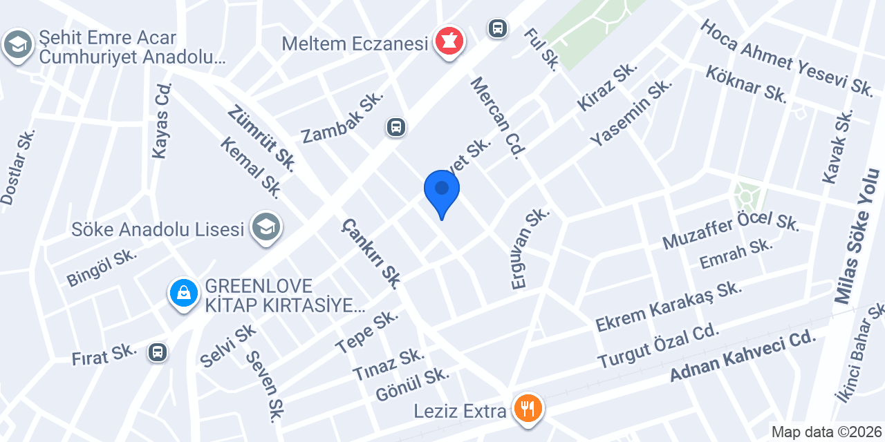 Söke Çınar Kitap konumu