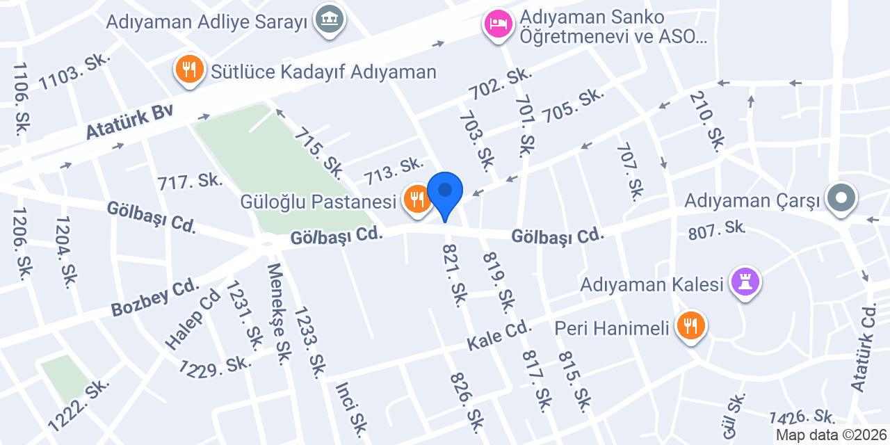 Mavi - Adıyaman konumu