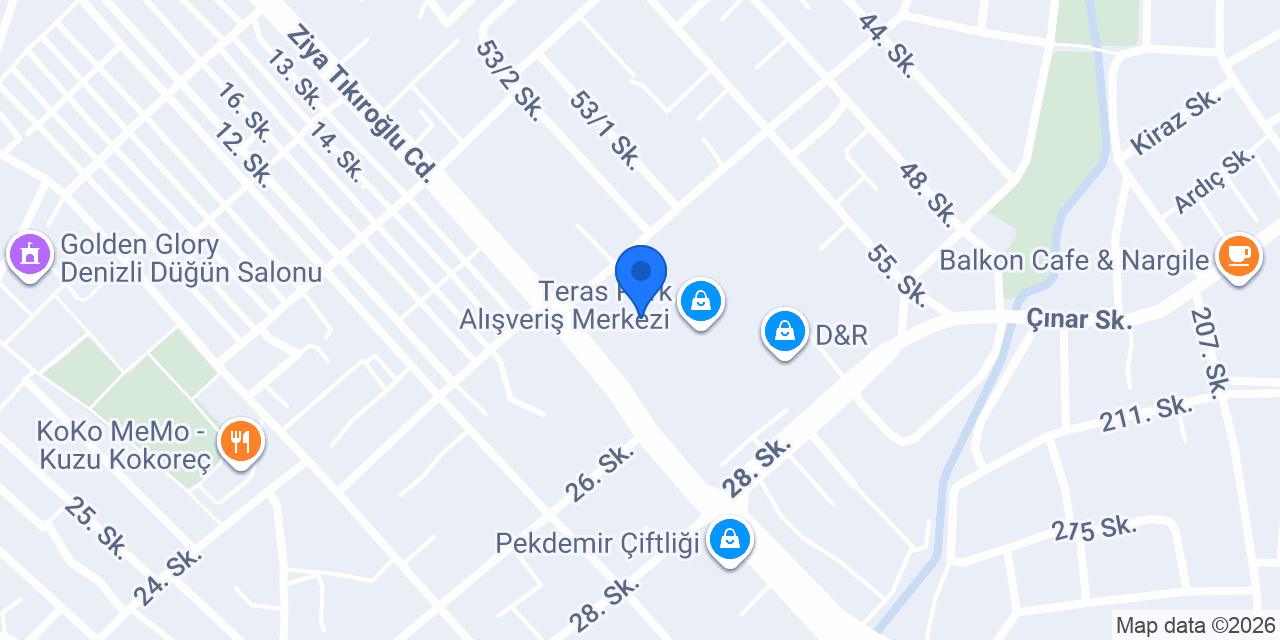 Avşar Sinema / Denizli Teras Park konumu