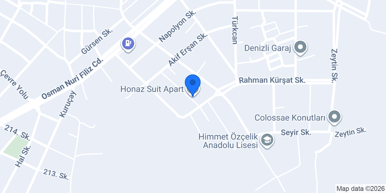 Honaz Suit Apart konumu