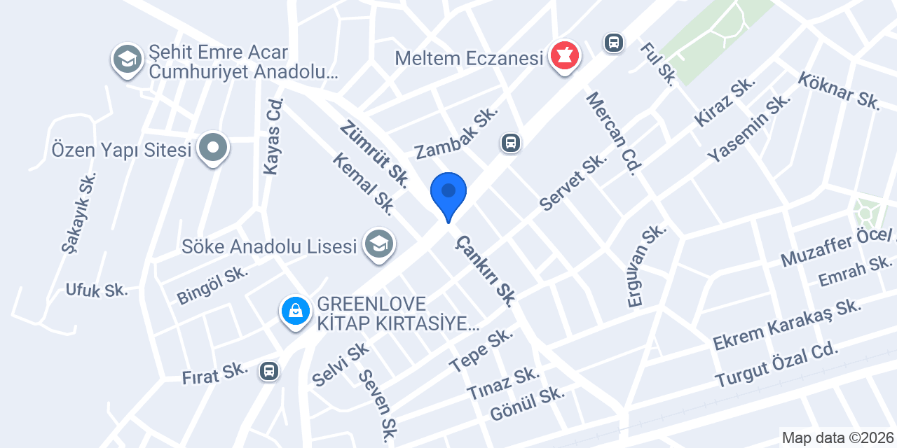 Söke Evren Sürücü Kursu konumu
