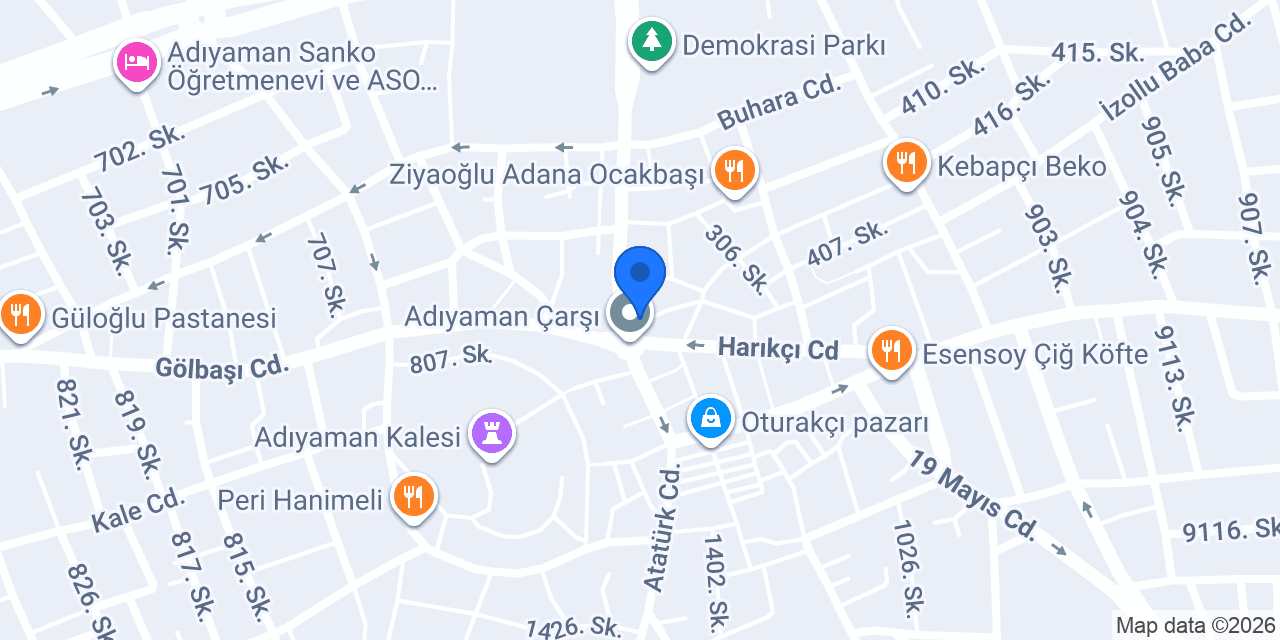Türkiye Finans Adıyaman Şubesi konumu