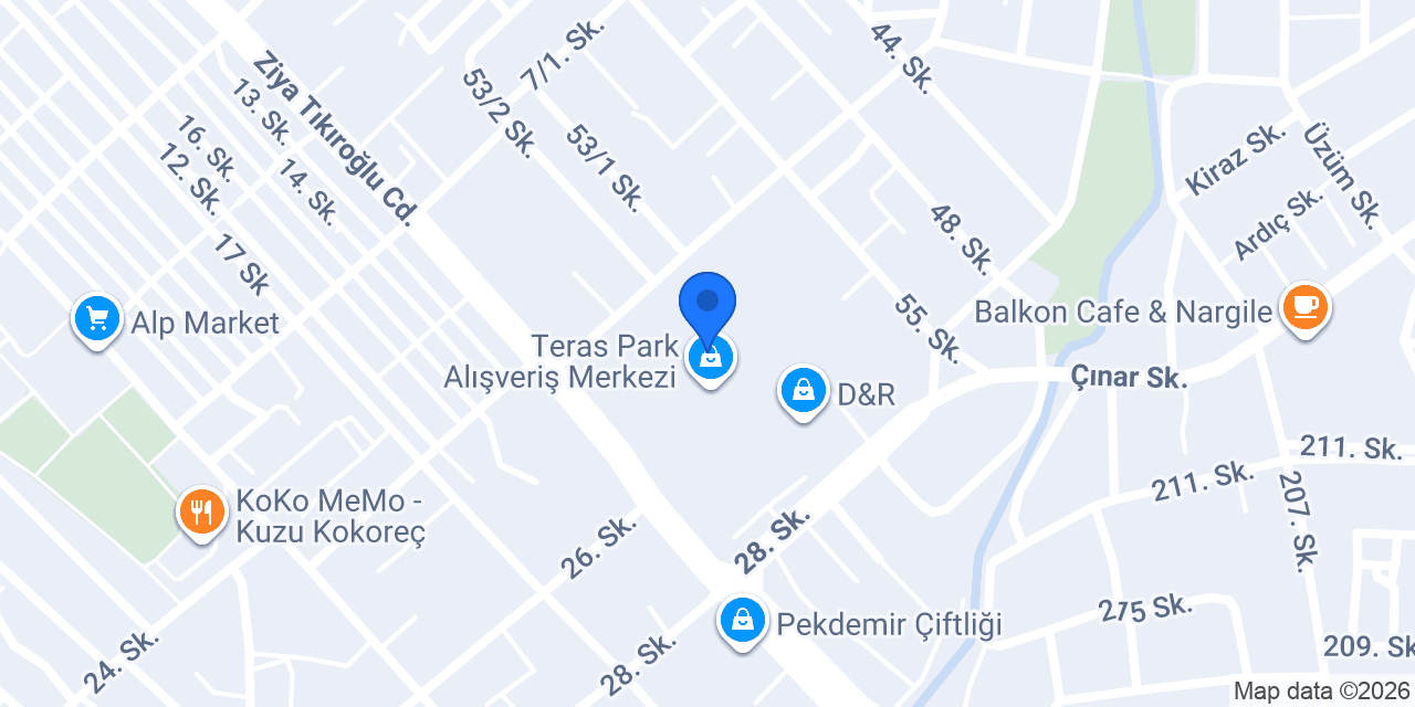 McDonald's Denizli Teraspark konumu