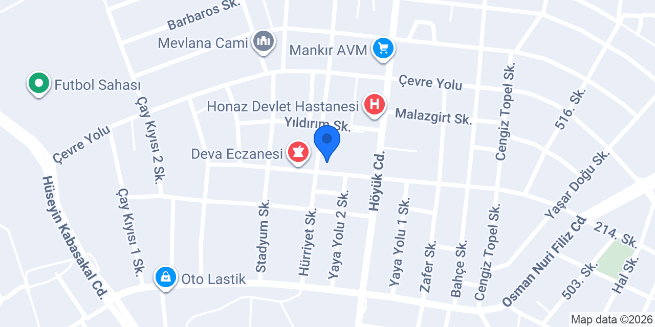 Honaz Aile Sağlık Mer. konumu