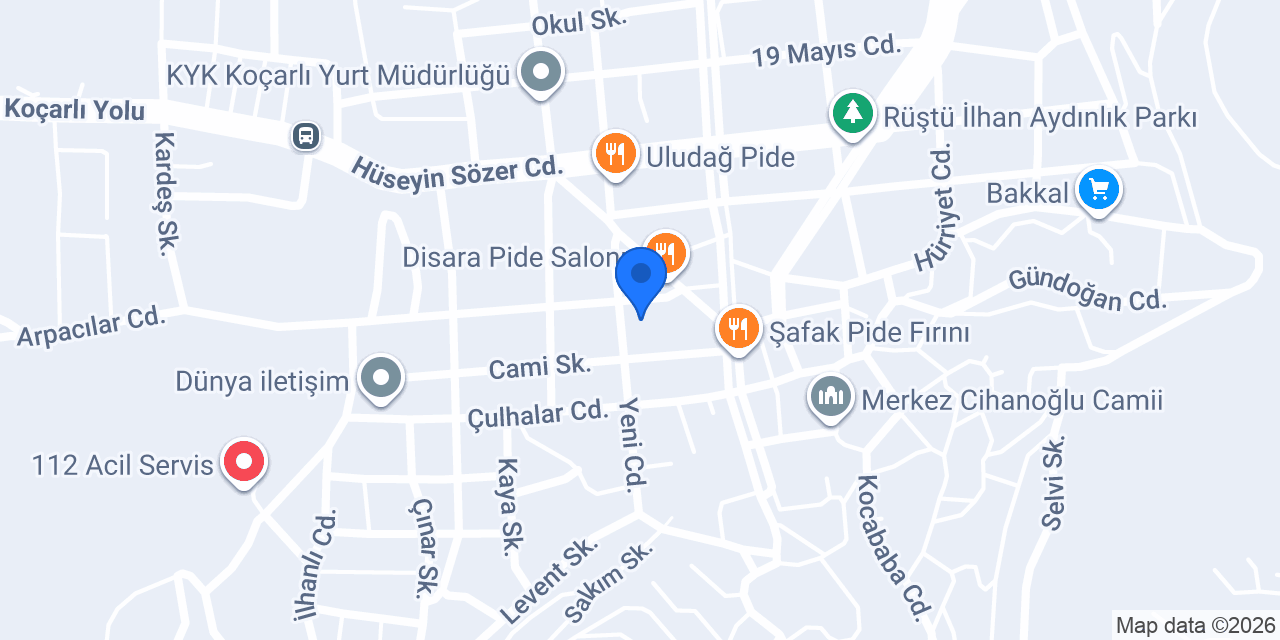 Koçarlı Yağmur Pide konumu