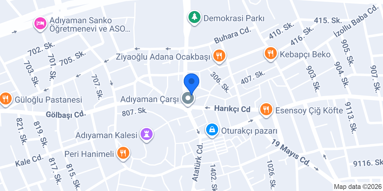 TEB Adıyaman Şubesi konumu
