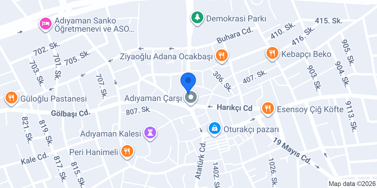 Mersin Damak Tantuni konumu