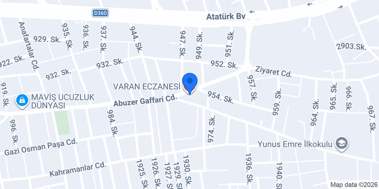 VARAN ECZANESİ konumu