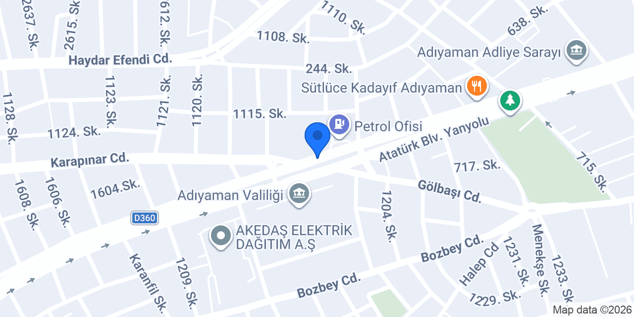Adıyaman Bulvar taksi konumu